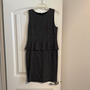 Ann Taylor Black Sleeveless Sheath Midi Dress